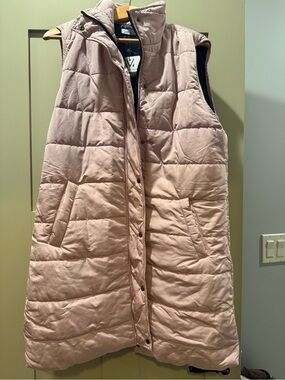 Michelle Mae Harlow Blush Quilted Long Puffer Vest
